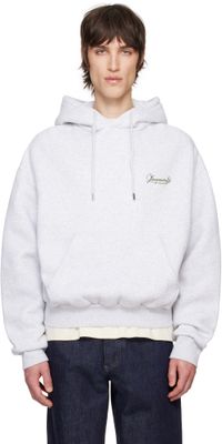 JACQUEMUS Pull à capuche Corto gris