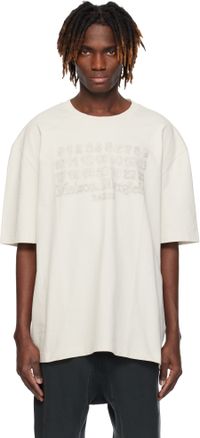 Maison Margiela Off-White Embroidered Logo T-shirt