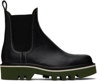 Dries Van Noten Bottes chelsea noires à semelle épaisse
