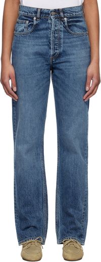 JW Anderson Jean droit bleu à cinq poches