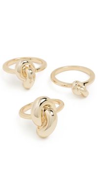 Jennifer Fisher Knot Ring Set Yellow Gold 8