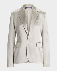Parker Satin Single-Breasted Jacket