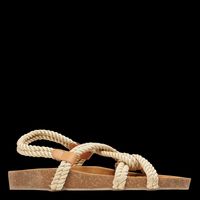 Jonak - Sandales plates en corde - Taille 42 - Beige