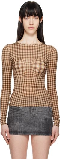 Miaou Brown Long Sleeve T-shirt