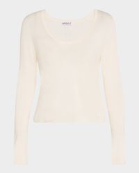 Scoop-Neck Knit T-Shirt