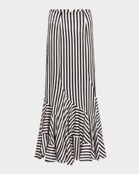 Florina Striped Ruffle Maxi Skirt