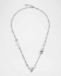 Men's Pearly Skull Chain Necklace