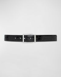 Men's Adjustable Crocodile Gancini Belt