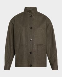 Jaylon Structured Linen Wool Field Jacket