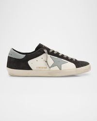 Men's Super-Star Leather and Suede Low-Top Sneakers