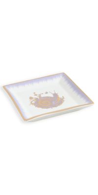 Jonathan Adler Botanist Snail Square Tray Pink One Size