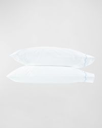 Two Scallops Embroidered 350 Thread Count Pillowcases, STANDARD CASE