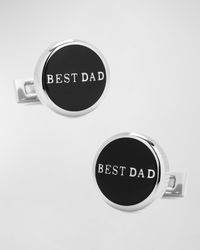Best Dad Black Stainless Steel Cufflinks