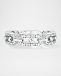 MOVE UNO 18K WHITE GOLD DIAMOND PAVE RING