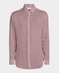 Men's Classic Solid Linen Sport Shirt