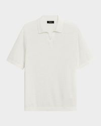 Men's Brenan Knit Short-Sleeve Johnny Collar Polo Sweater