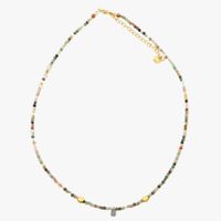 Ginandger - Collier agate indienne - Taille Unique - Vert