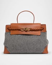 Ciao Ciao Medium Felt & Leather Top-Handle Bag