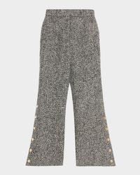 Gracie Button Wide-Leg Pants