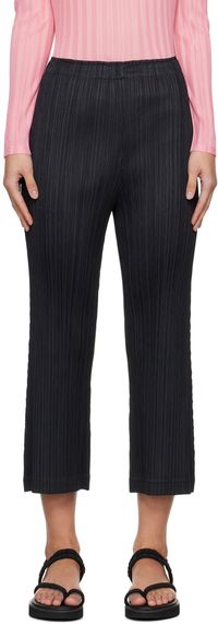 PLEATS PLEASE ISSEY MIYAKE Black Thicker Bottoms 1 Trousers