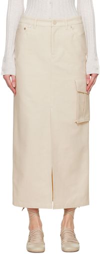 Filippa K Off-White Cargo Maxi Skirt