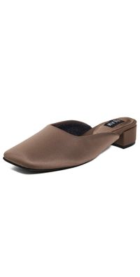 ROAM Puffed Square Mules Taupe 8