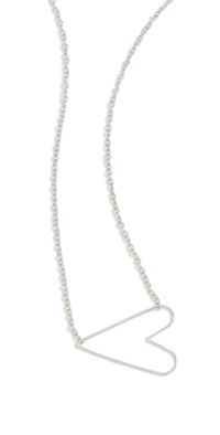 Zoe Chicco 14k White Gold Tiny Anchored Heart Necklace 14k White Gold One Size