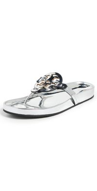 Tory Burch Miller Cloud Sandals Argento 7