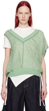 Andersson Bell Green Asymmetrical Vest