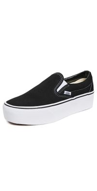 Vans UA Classic Slip-On Stackform Sneakers Black/True White M 11.5