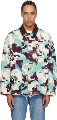 BAPE Blue & Purple Map Camo Work Jacket