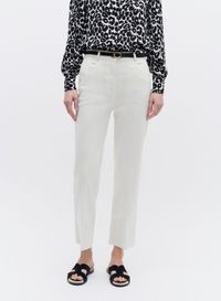 Caroll - Jean droit en coton mélangé - Taille 46 - Blanc
