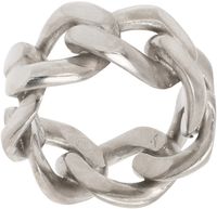 Maison Margiela Bague argentée en chaine