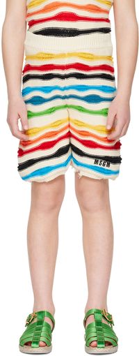 MSGM Kids Kids Multicolor Striped Shorts