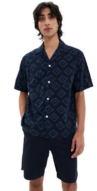 Norse Projects Mads Batik Shirt Dark Navy M
