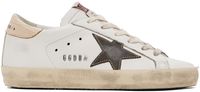 Golden Goose SSENSE Exclusive White & Beige Super-Star Sneakers