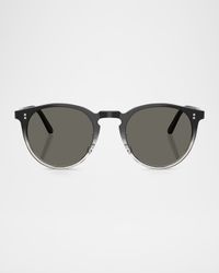 Men's OV5183S Round Acetate Sunglasses