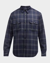 Men's Plaid Double-Face Overshirt