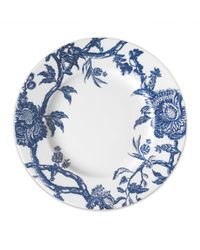 Arcadia Blue Rimmed Dinner Plates, Set of 4