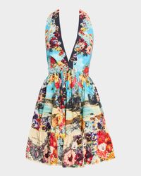 Bathing Bombshell Ruffle-Hem Mini Dress