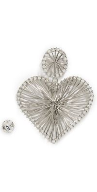 Isabel Marant Asymmetric Earrings Transparent/Silver One Size