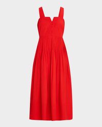 Day Break Sleeveless Pleated Midi Dress