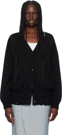 Marni Cardigan noir à effet usé