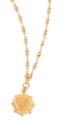 Brinker + Eliza Heart On Fire Necklace Gold One Size