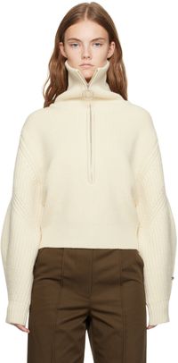 RECTO Off-White Half-Zip Polo