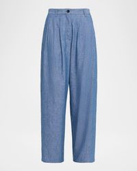 Rufos Twill Wide-Leg Pants