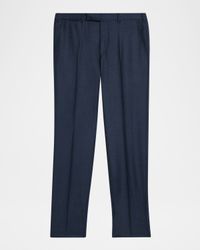 Men's Wool Sharkskin Modern Fit Trousers
