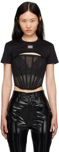Dolce&Gabbana Black Cutout T-Shirt