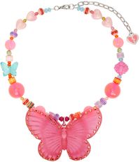 I’m Sorry by Petra Collins Collier Brit rose et multicolore à pendentif et breloques de papillon édition Tarina Tarantino exclu