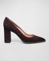 Estelle Suede Block-Heel Pumps